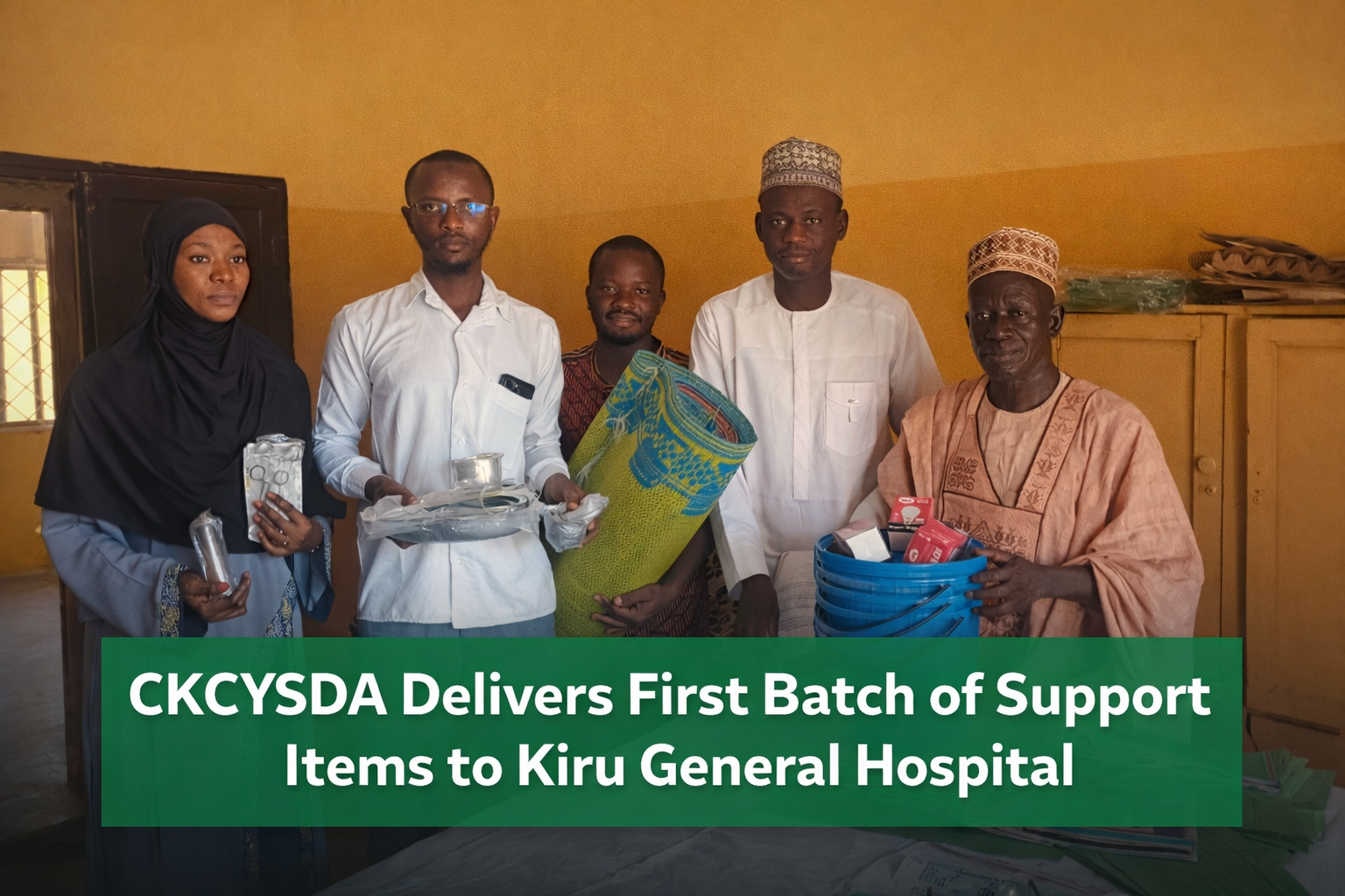 CKCYSDA Delivers First Batch of Support Items to Kiru General Hospital