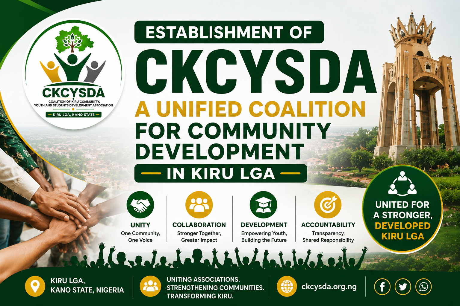 Establishment of CKCYSDA: A Unified Coalition for Community Development in Kiru LGA